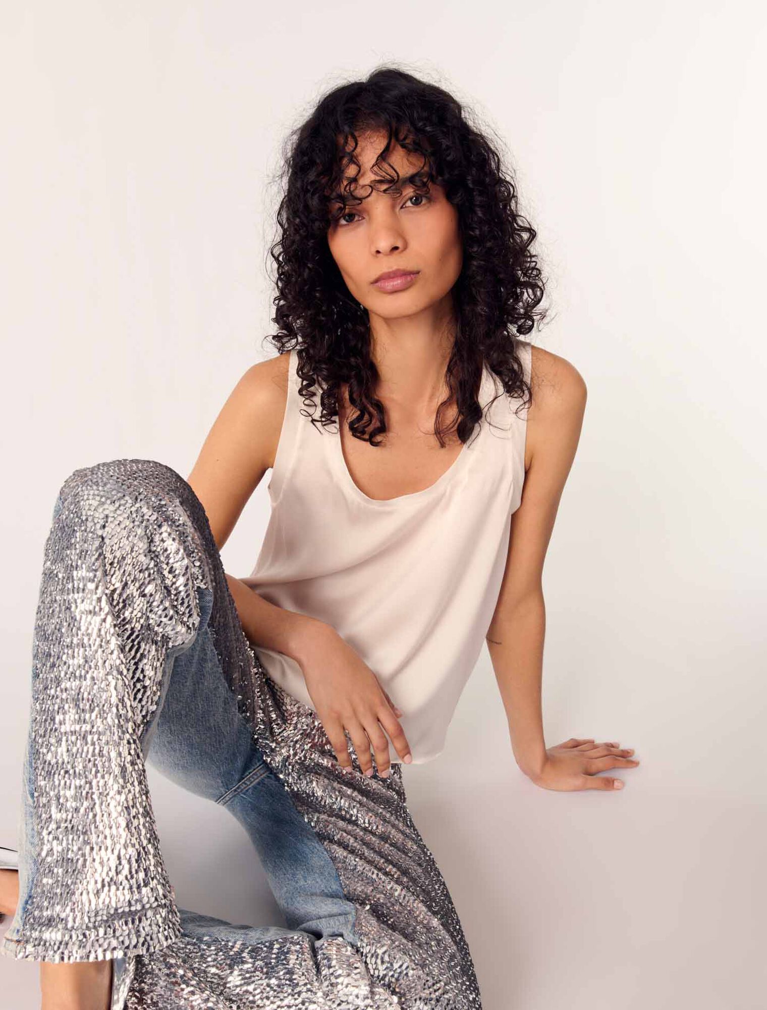 Silk tank top