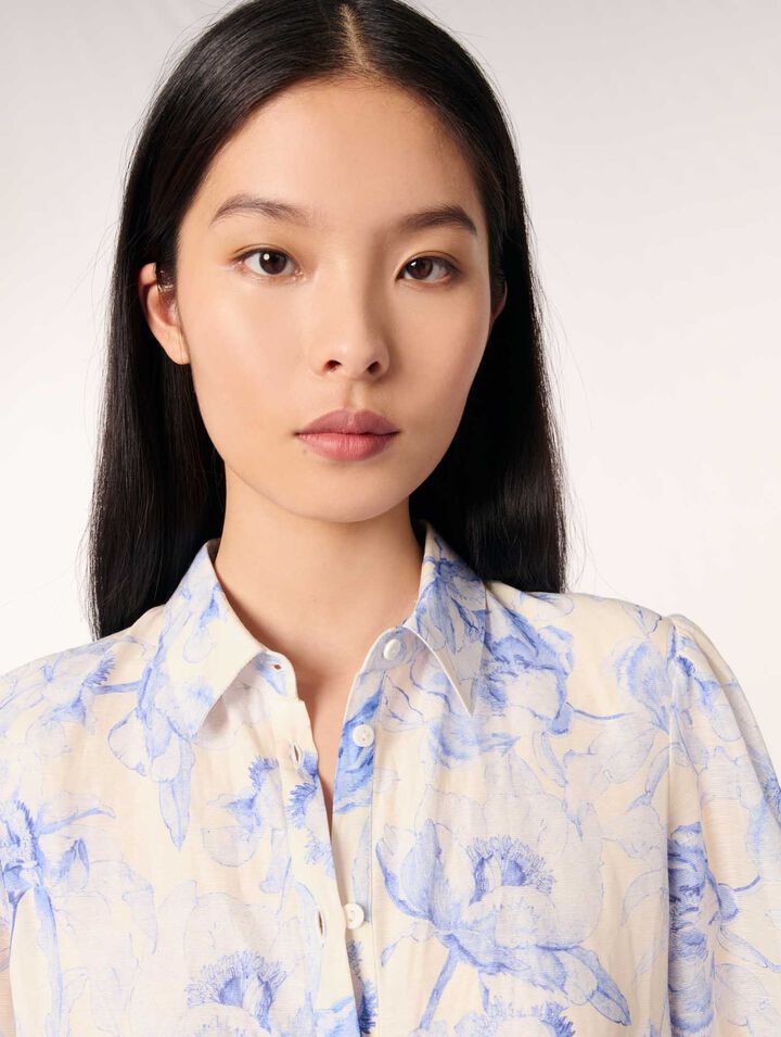 Patterned shirt dress