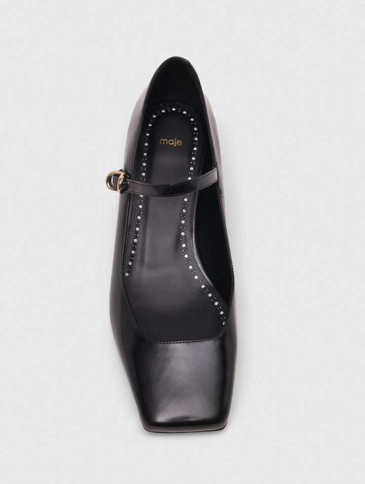 Heeled rhinestone Mary Janes