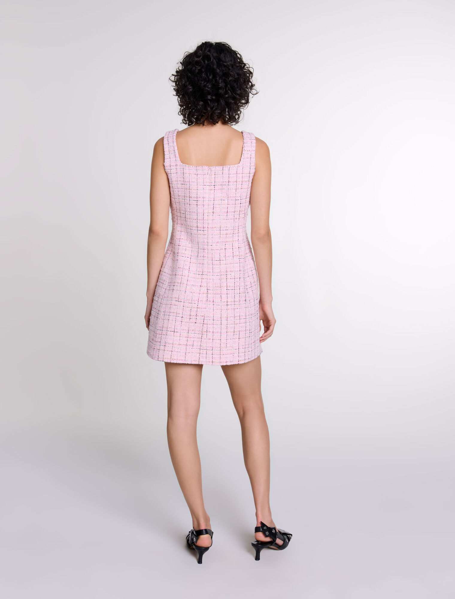 Sleeveless tweed dress