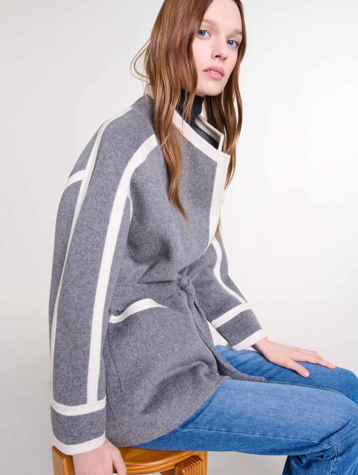 Short two-tone coat