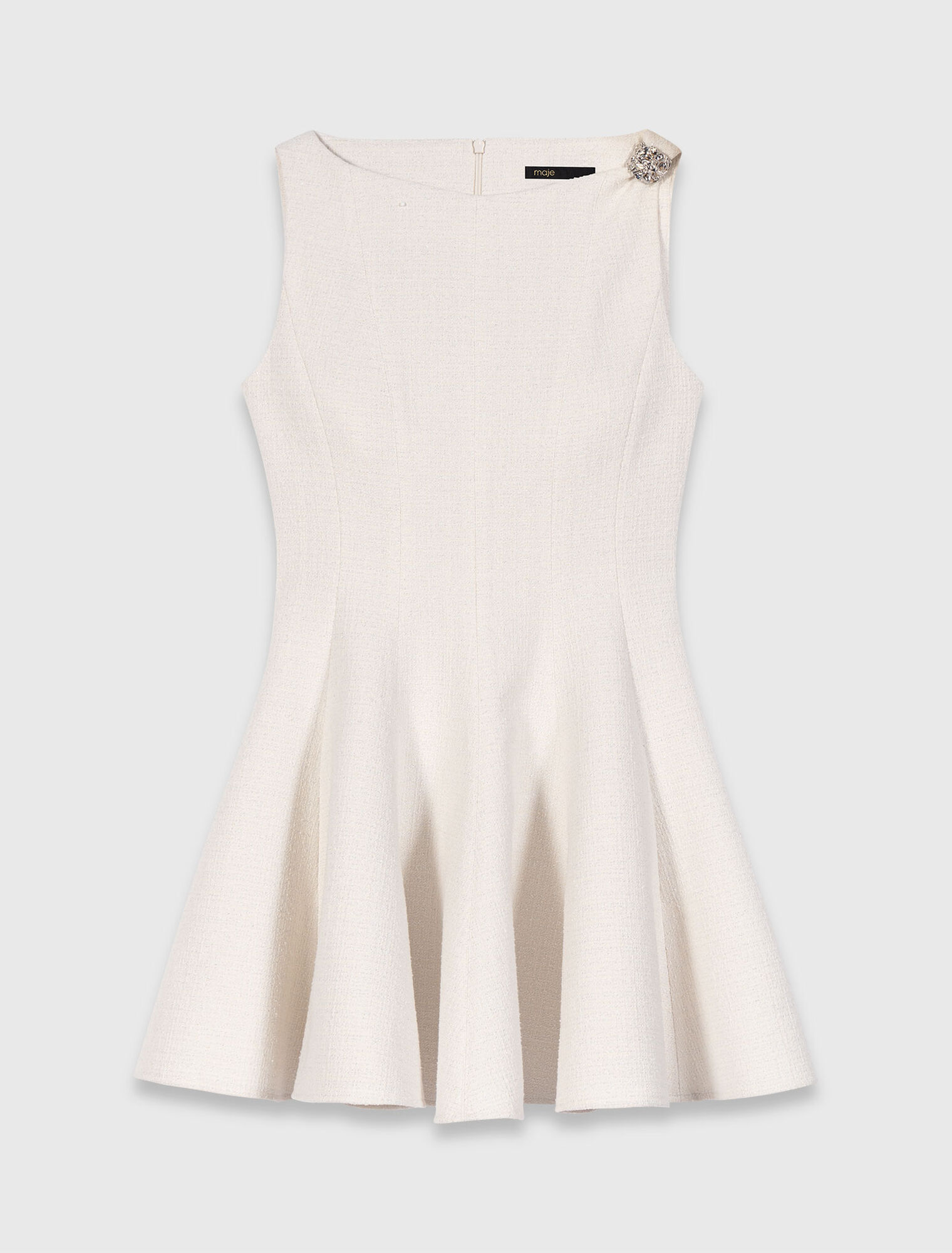 Short flared tweed dress