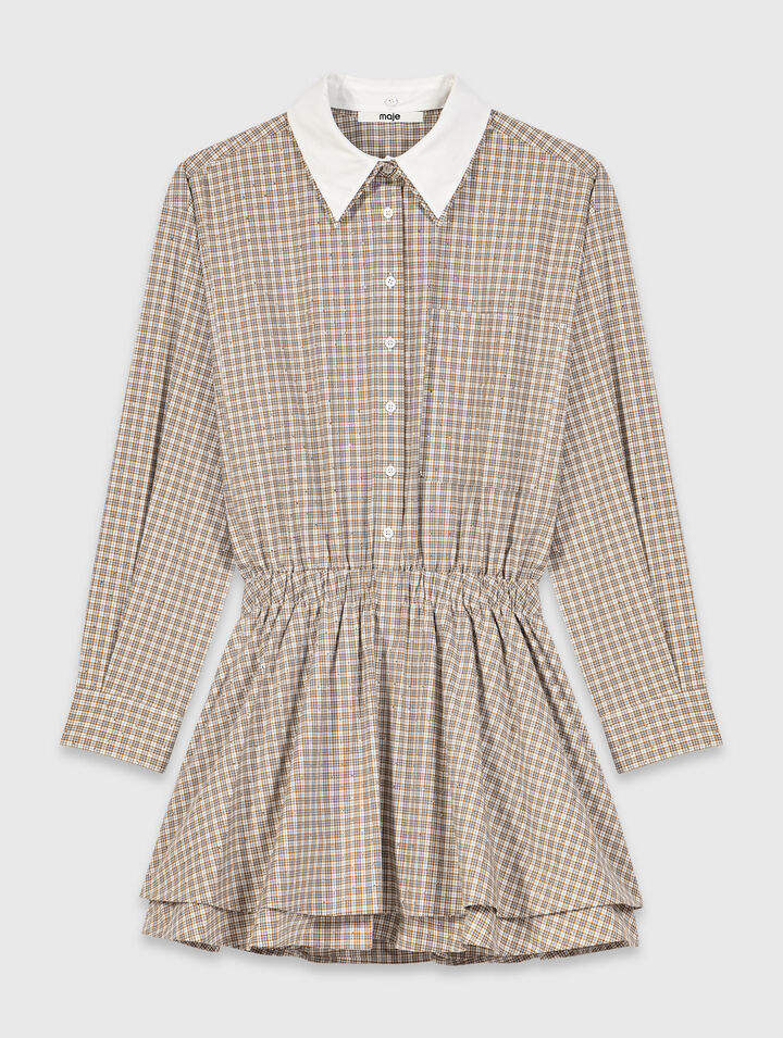 Short rhinestone checked dress