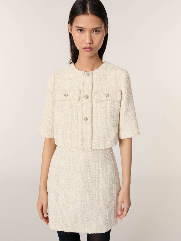 Tweed 2-in-1 short dress