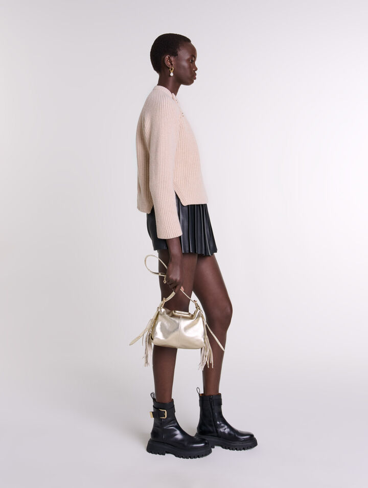 Leather skort