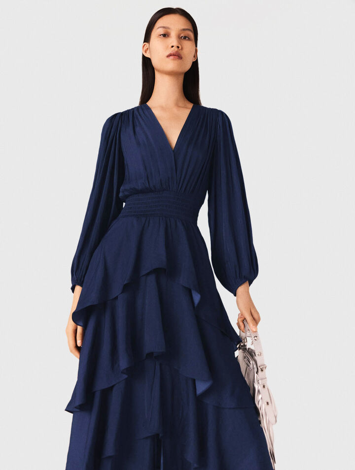 Ruffled maxi dress