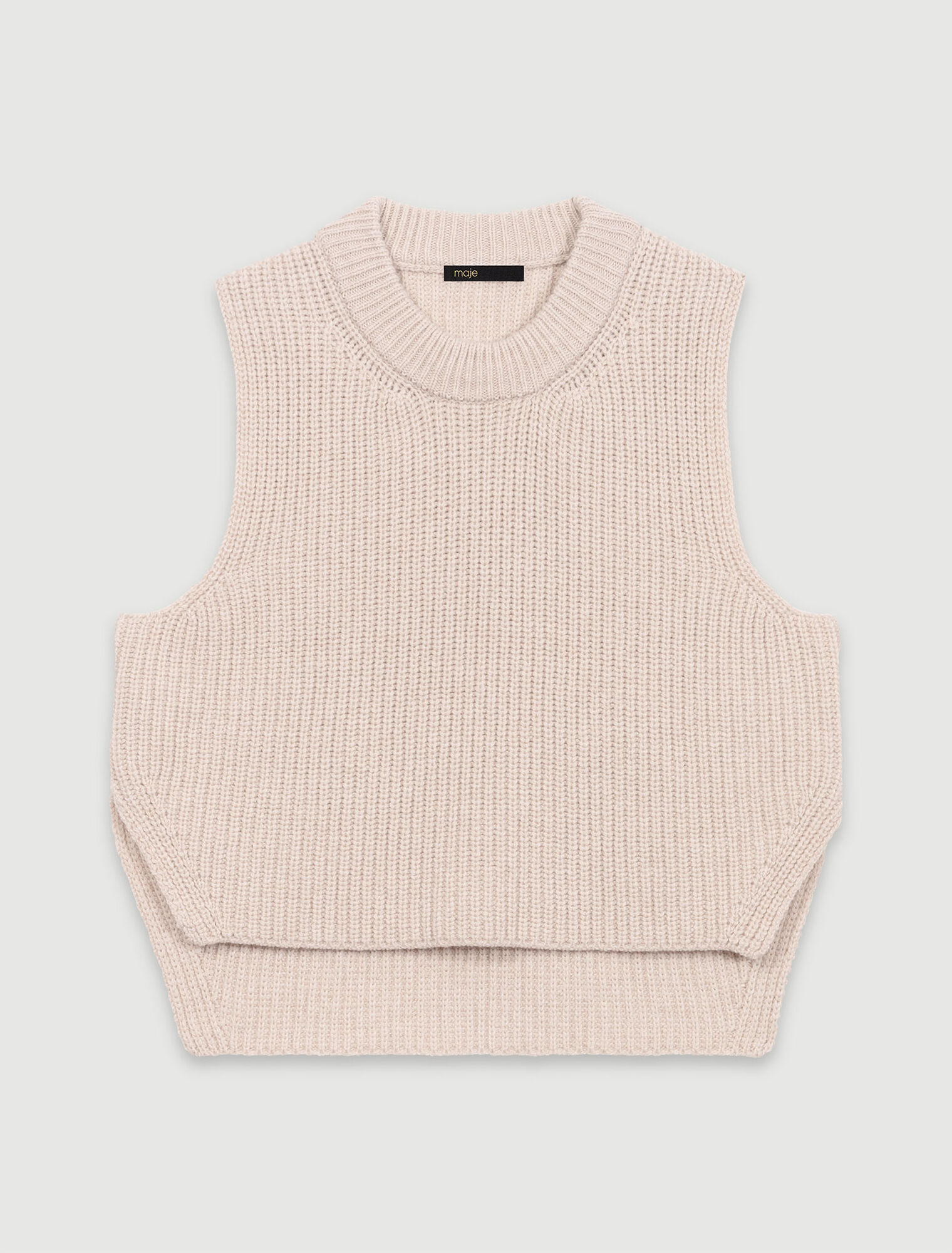 Sleeveless wool jumper