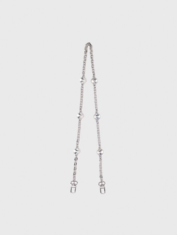 Short rhinestone chain shoulder strap