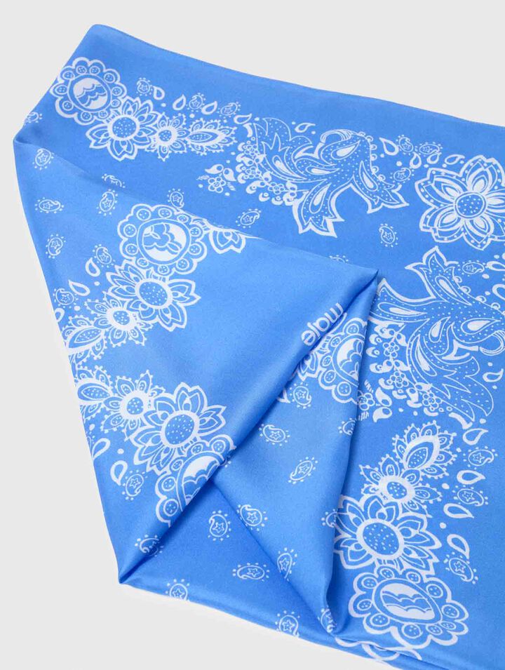 Bandana print silk scarf