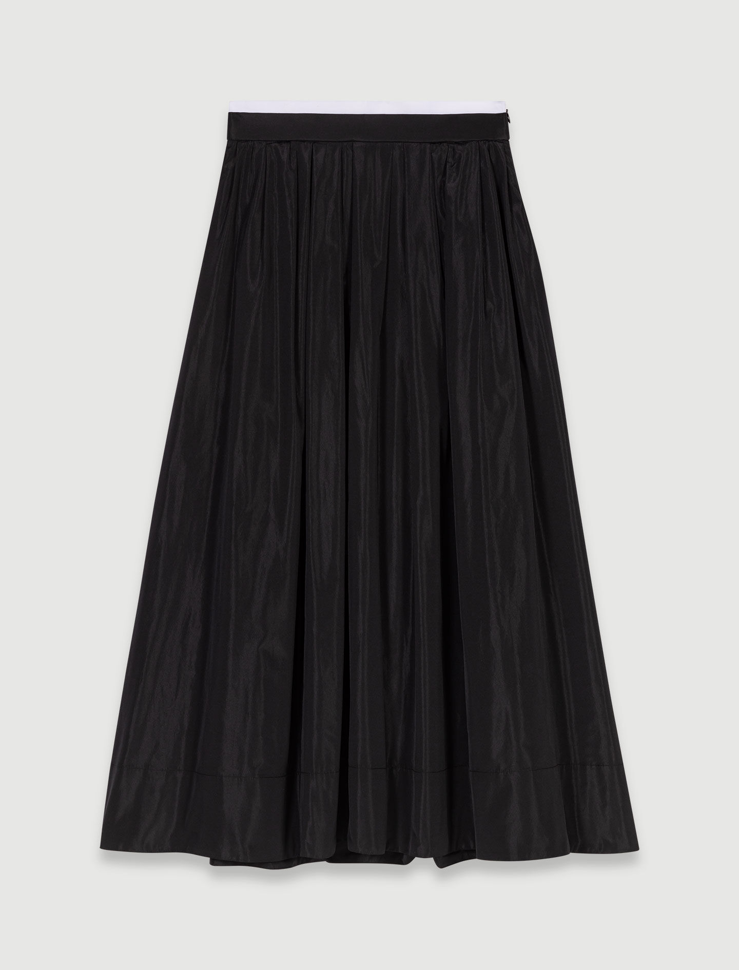 blue floral jacquard flared Amande skirt