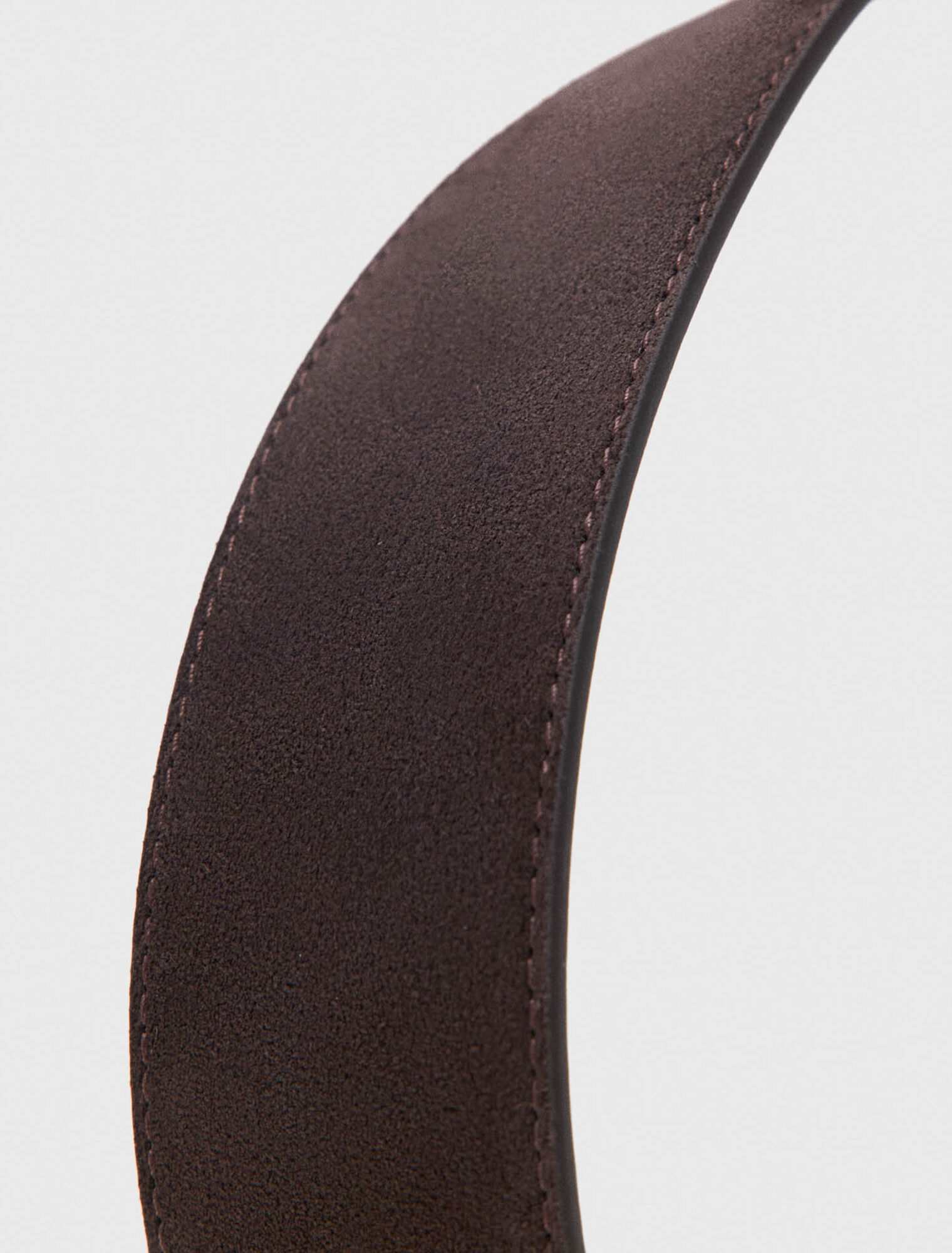 Mixed suede and leather corset belt