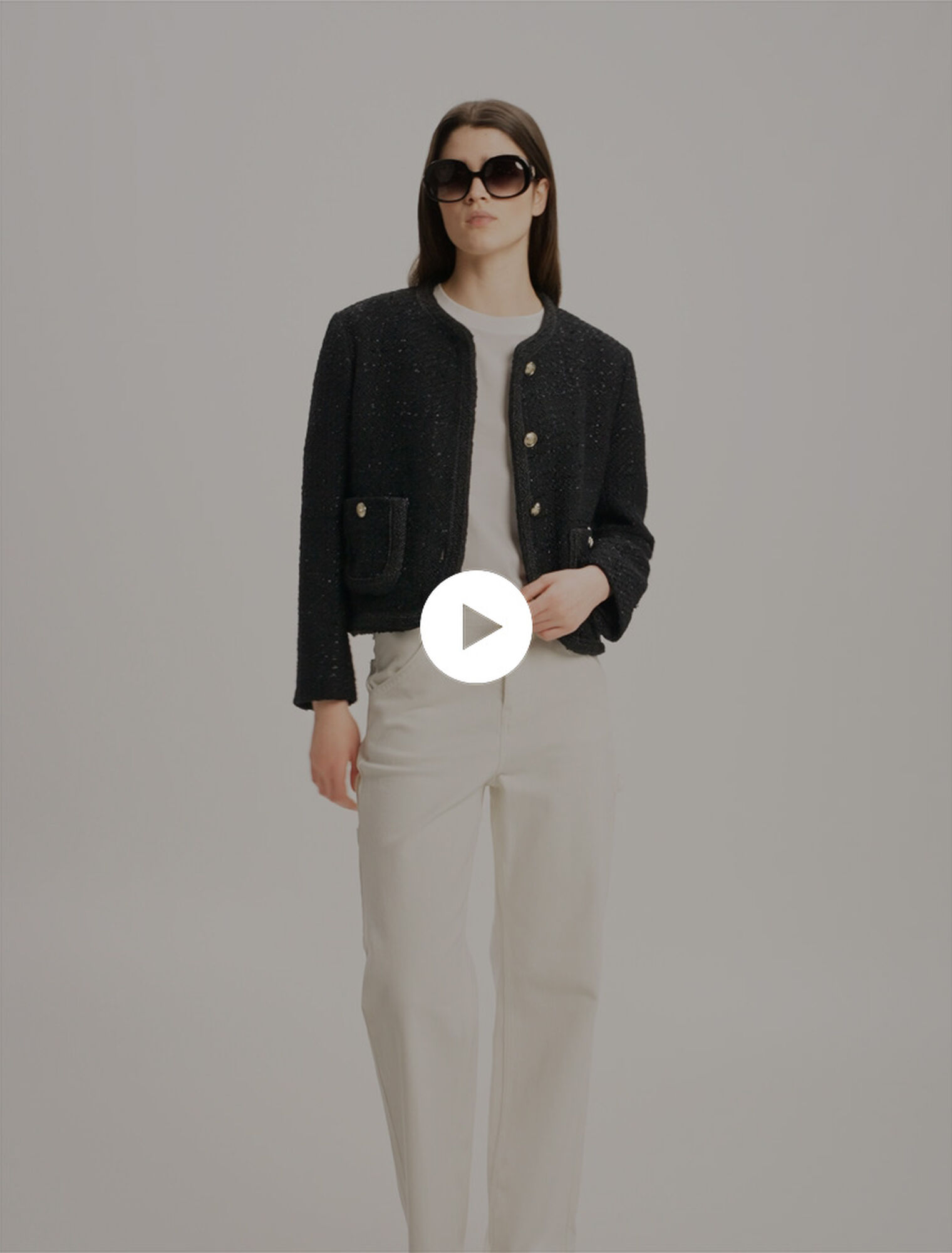 Short tweed jacket
