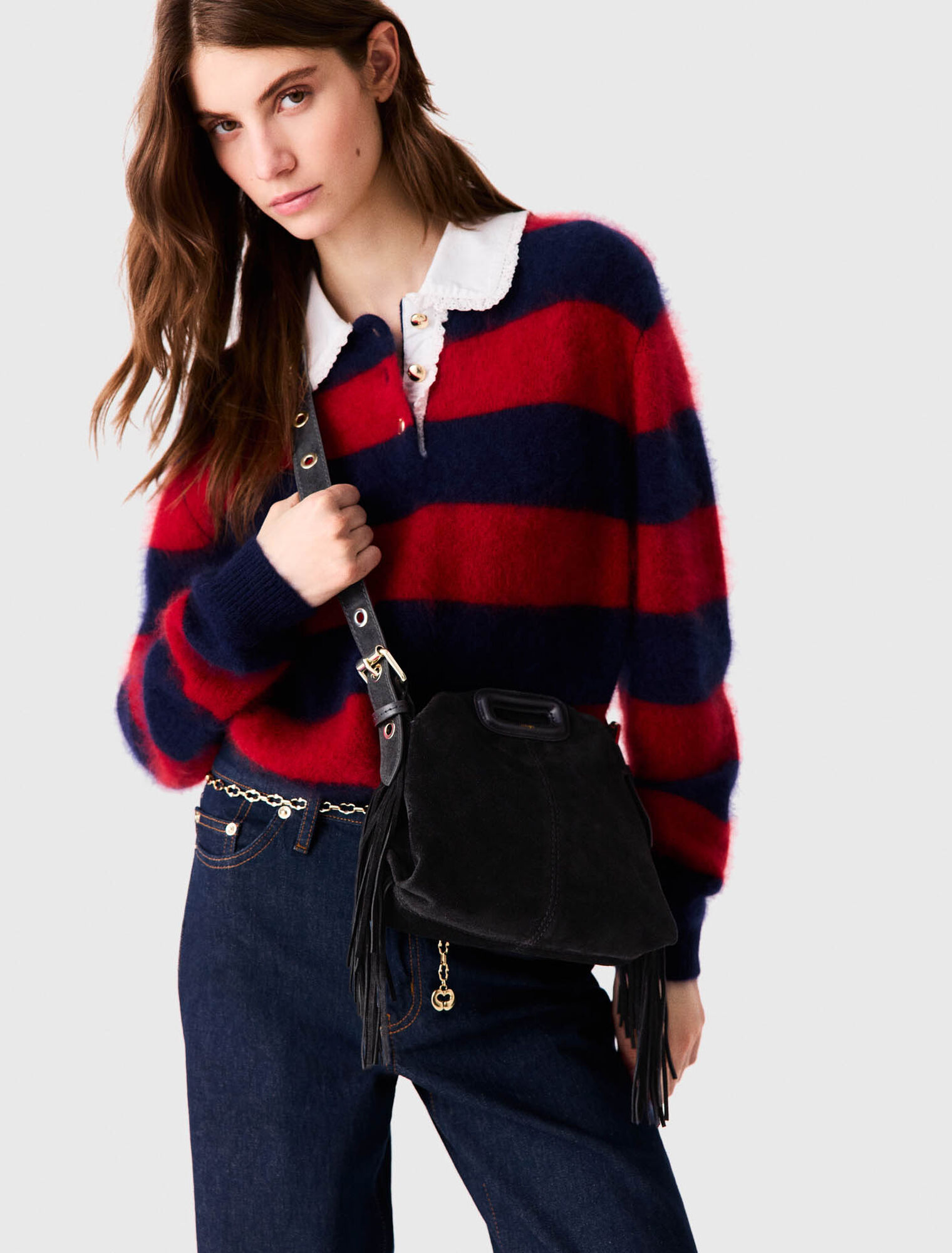 Suede leather mini Miss M bag