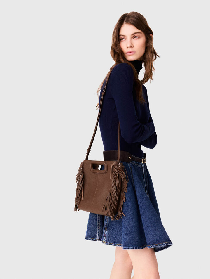 Grained leather M bag