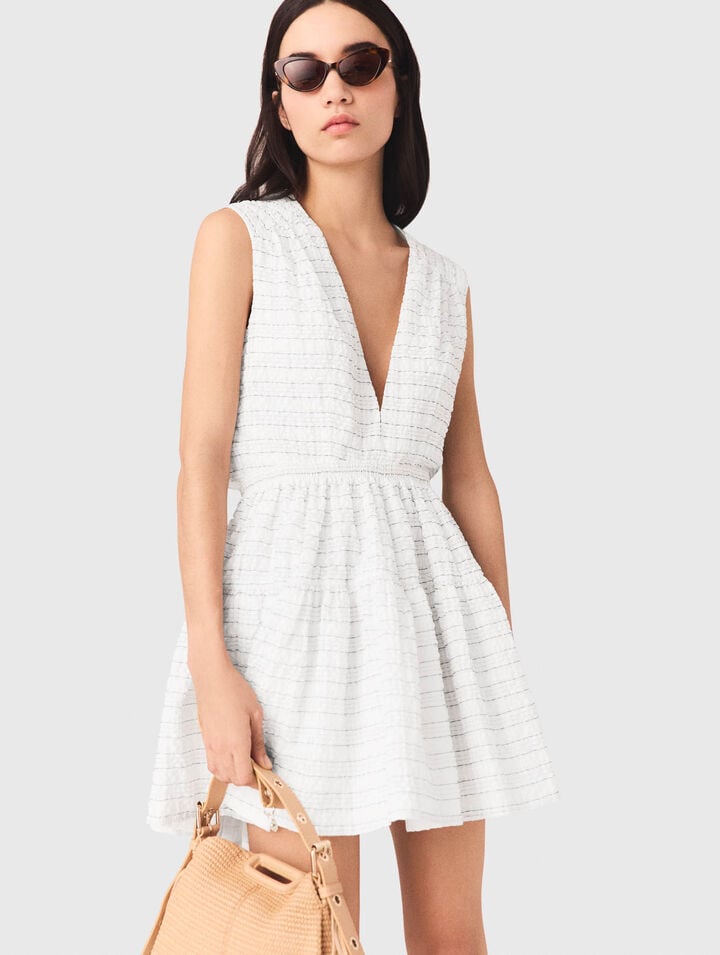 Short flared open-back dress