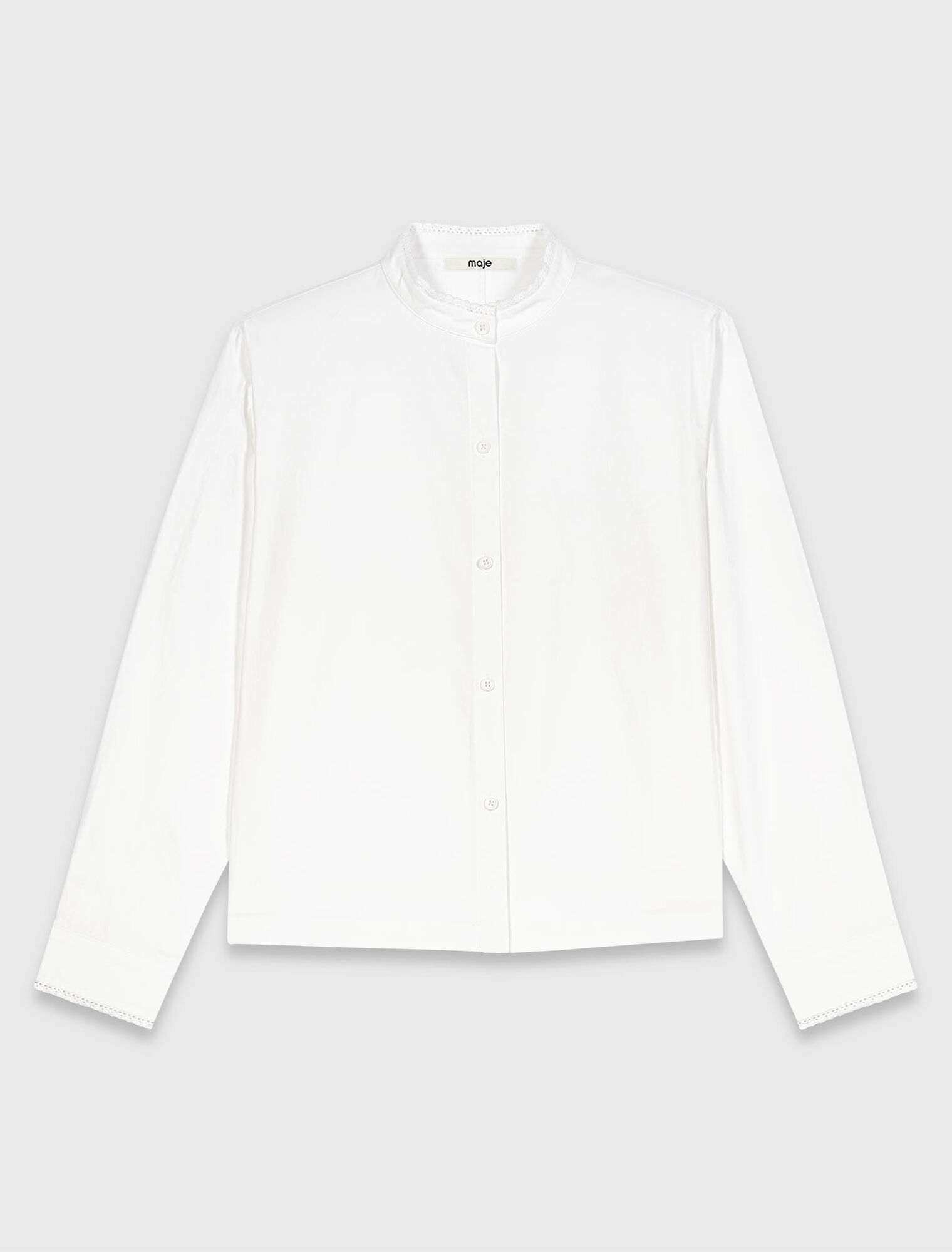 Shirt with removable pussy bow