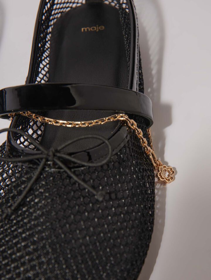 Mesh ballet flats