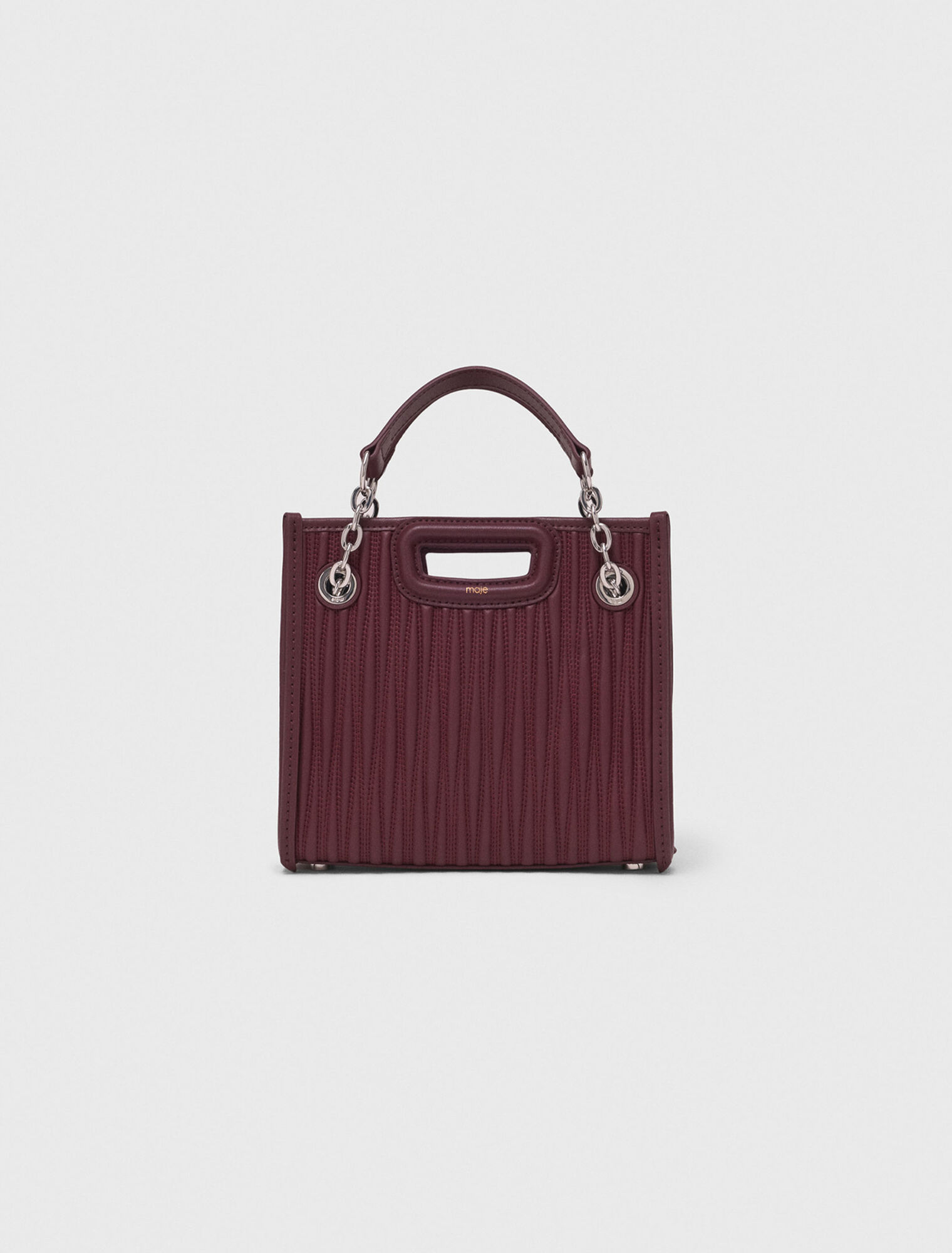 Mini quilted leather tote bag