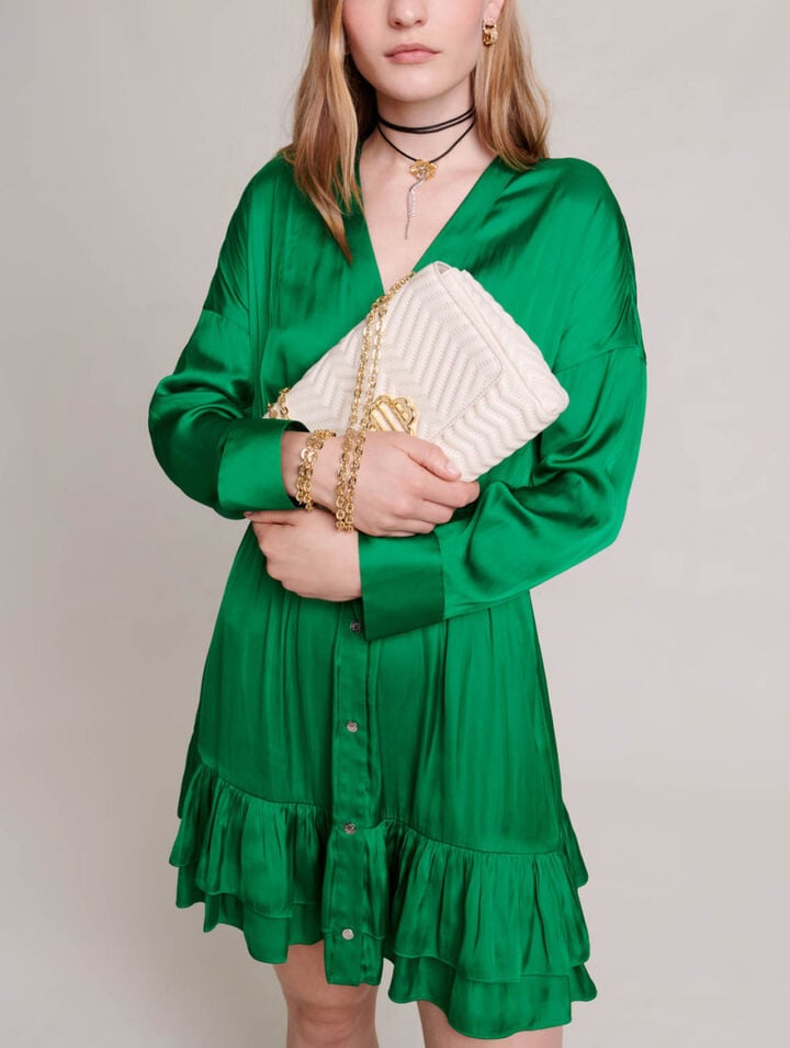 Short satin dress