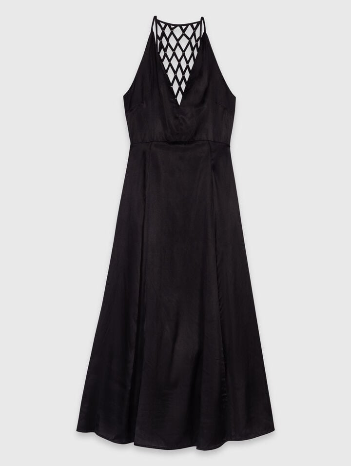 Flowy maxi dress with braided back