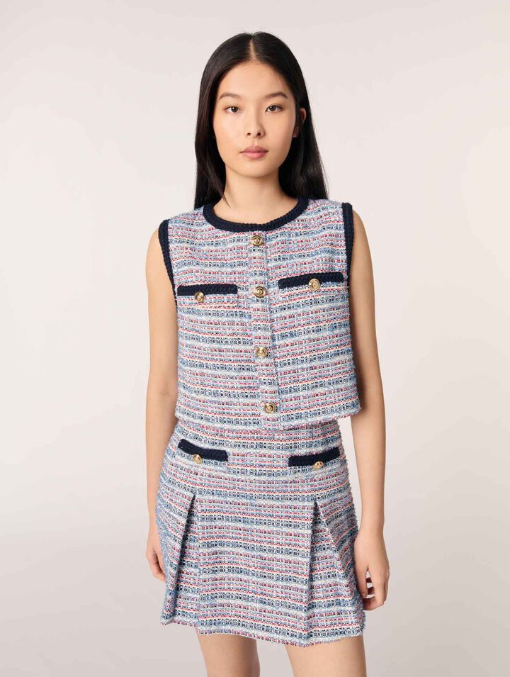 Tweed 2-in-1 short dress 