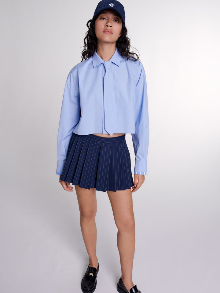 Striped layered effect shorts 
