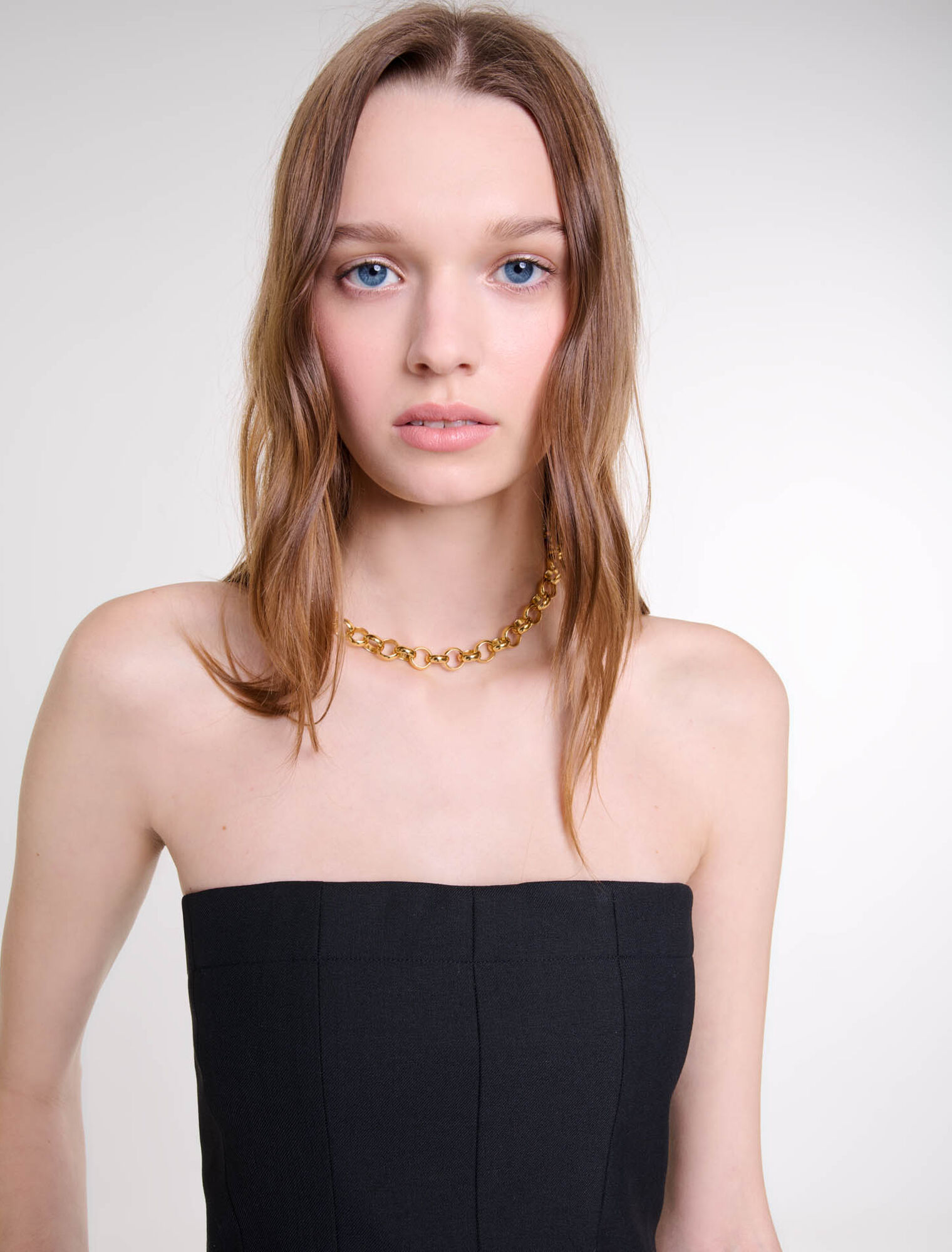 Bustier top with basque