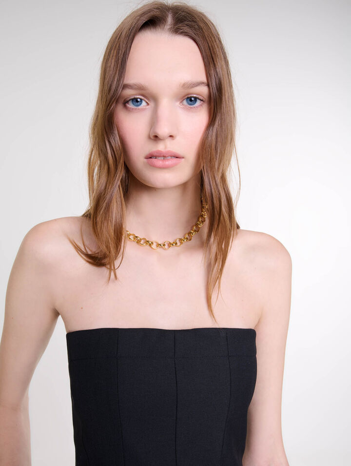 Bustier top with basque