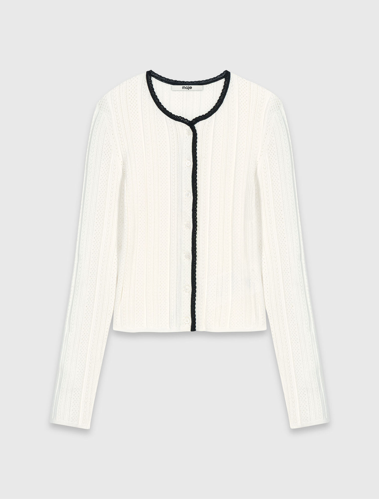 Pointelle knit twinset