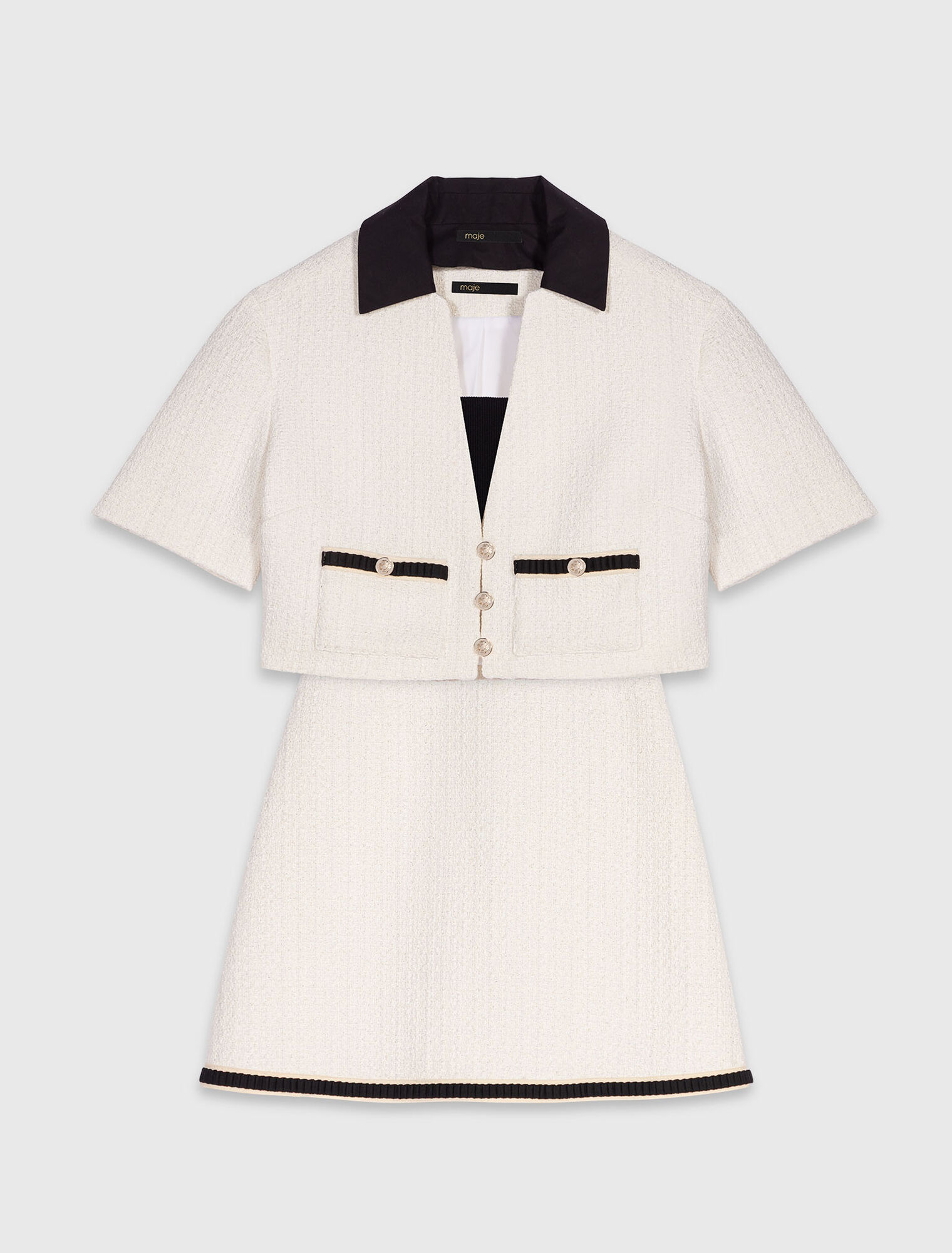 2-in-1 tweed dress