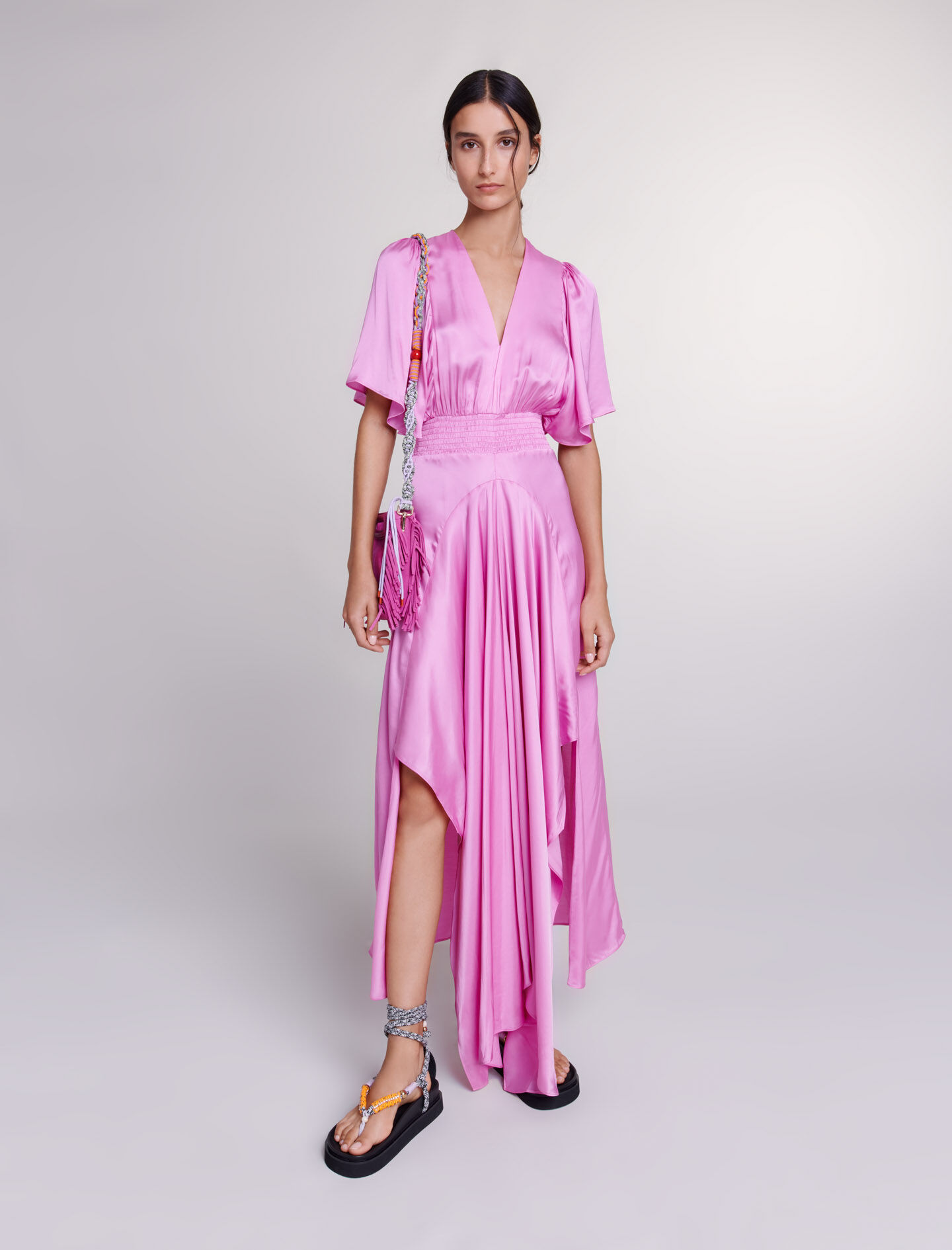 Pink maje dress store