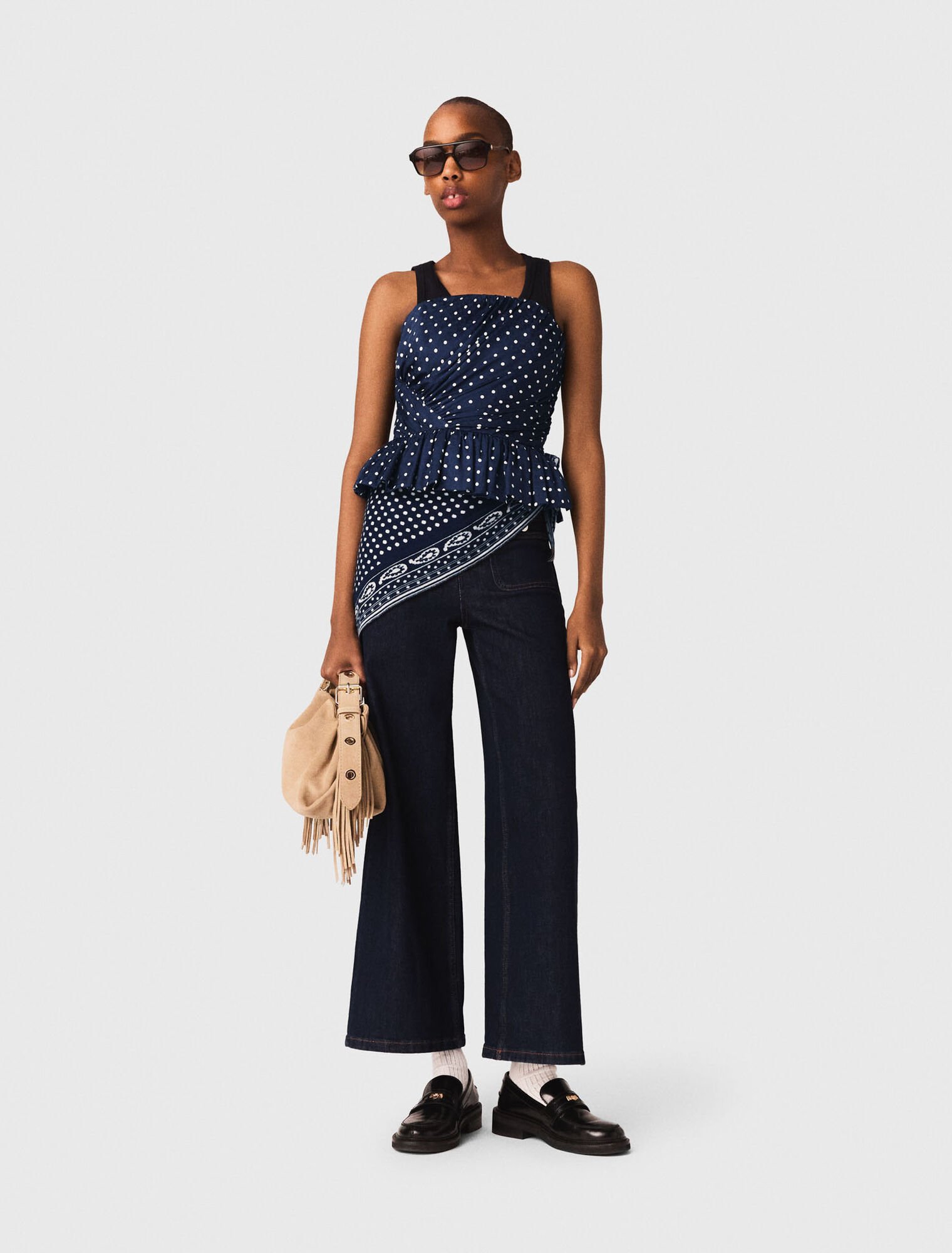 Patterned bustier top