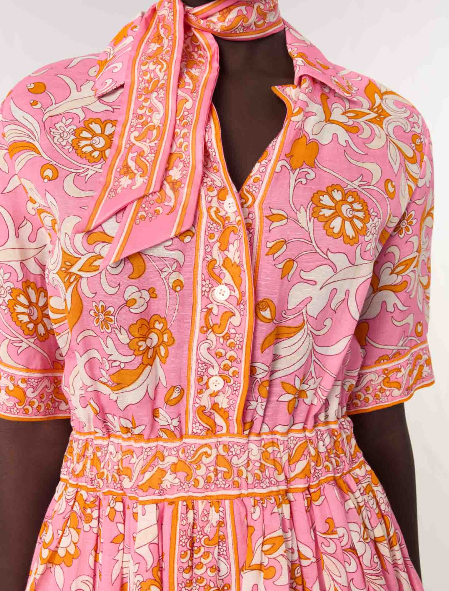 Short flowing patterned dress
