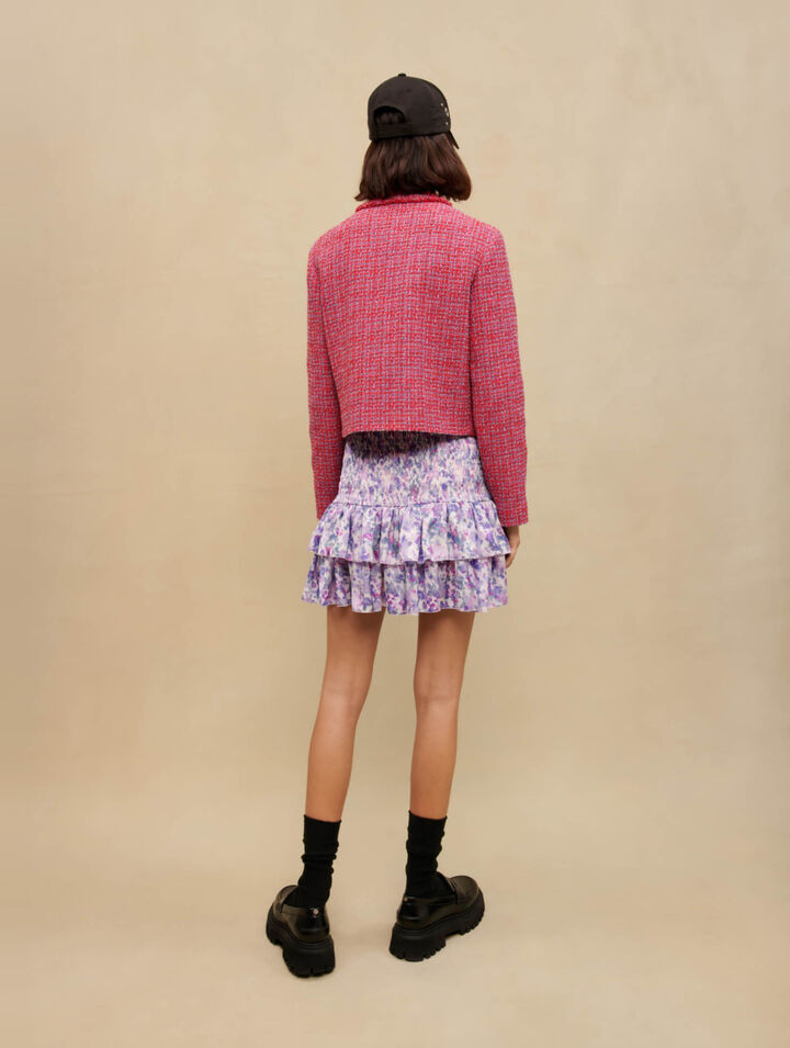 Smocked skirt in floral print