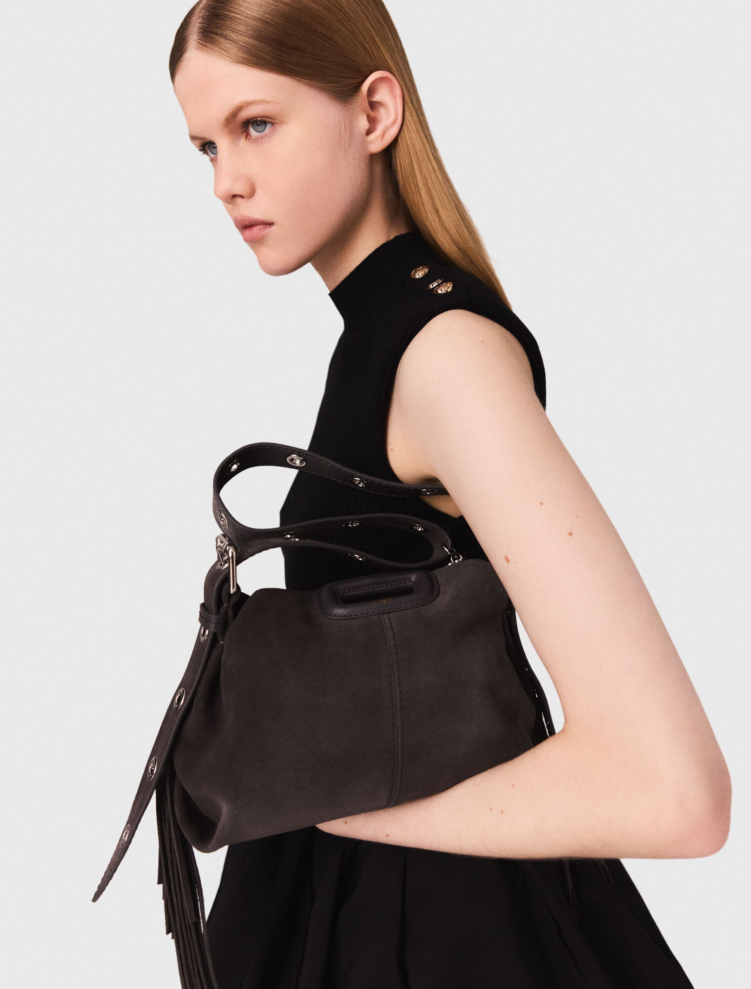 Short mesh and taffeta dress