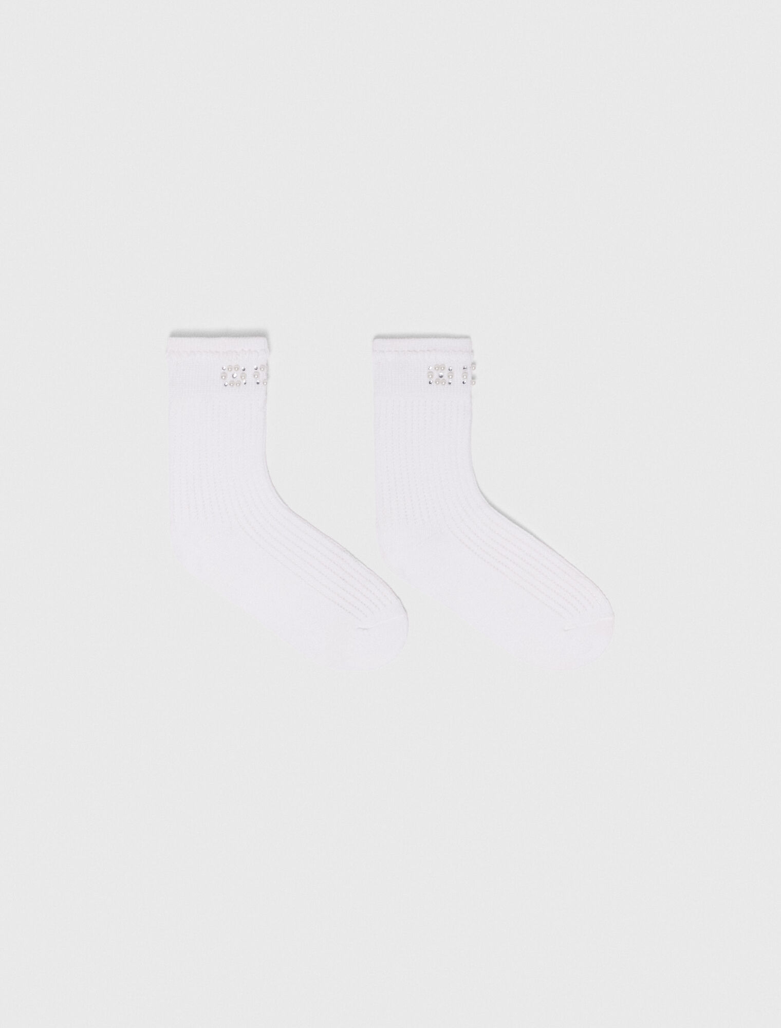Pearl pointelle socks