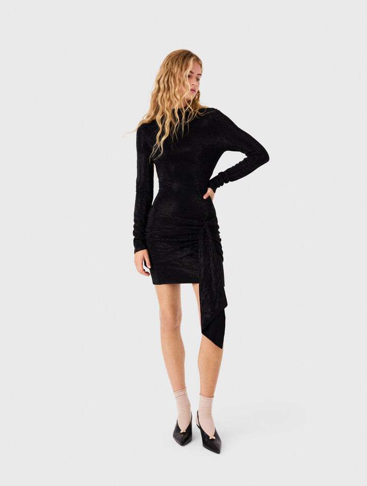 Short rhinestone dress with bow