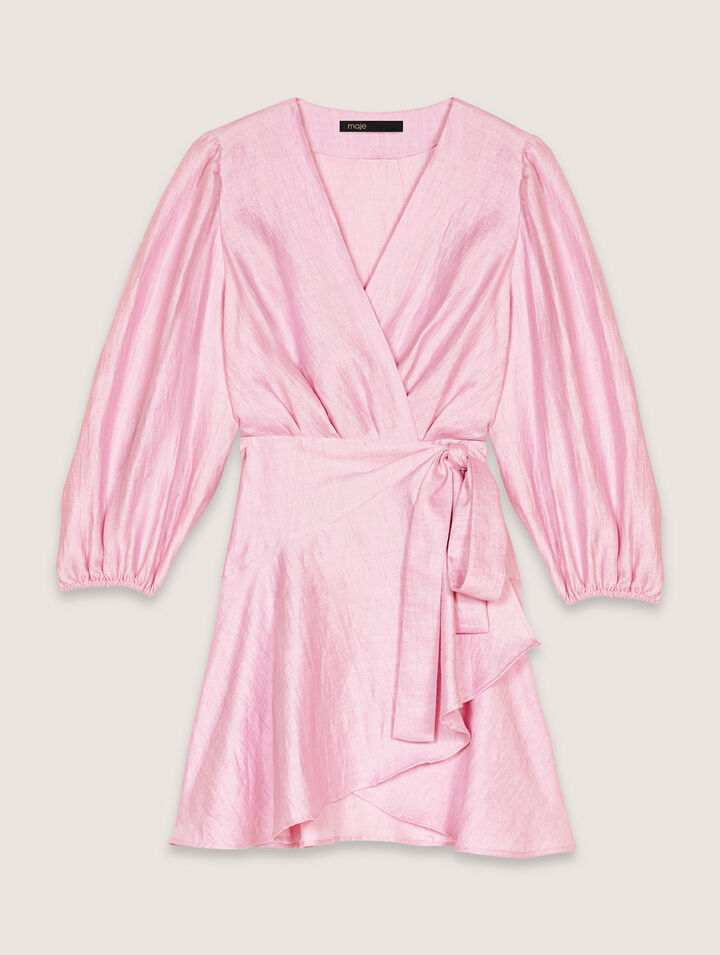 Linen wrap dress