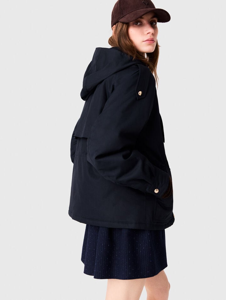 Mid-length quilted parka