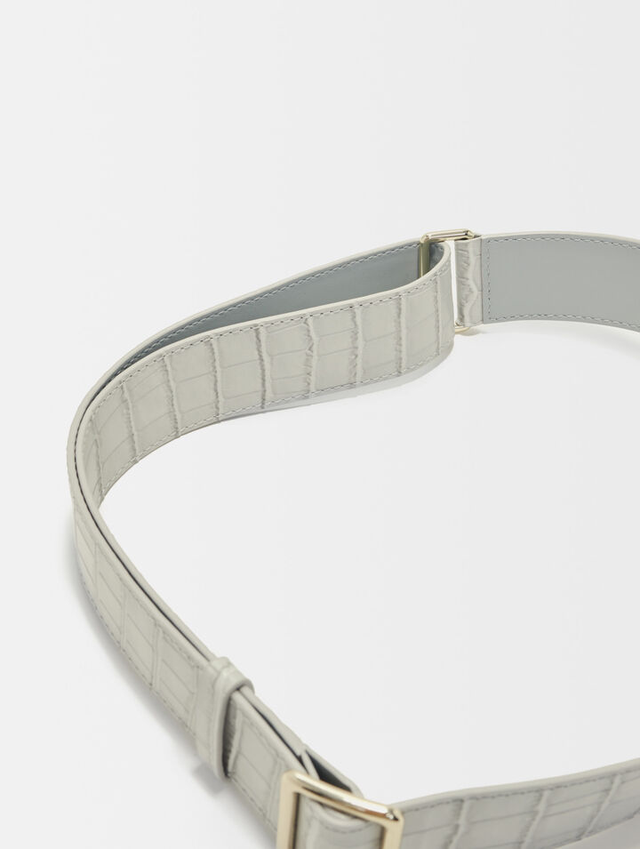 Leather shoulder strap