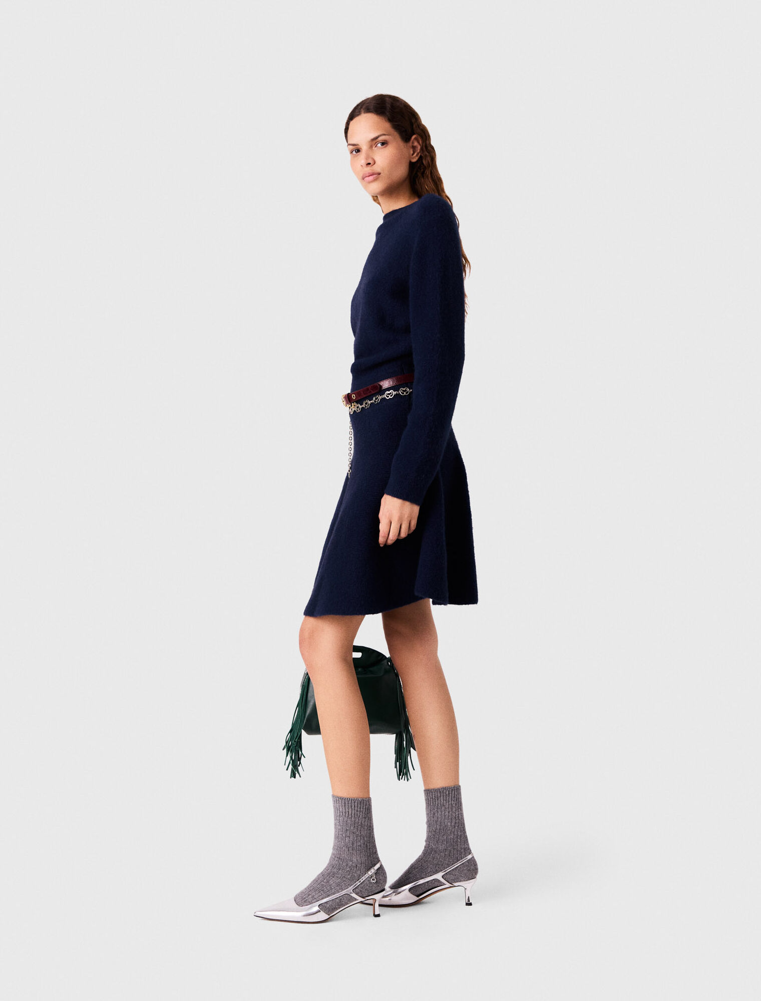 Short yak blend dress