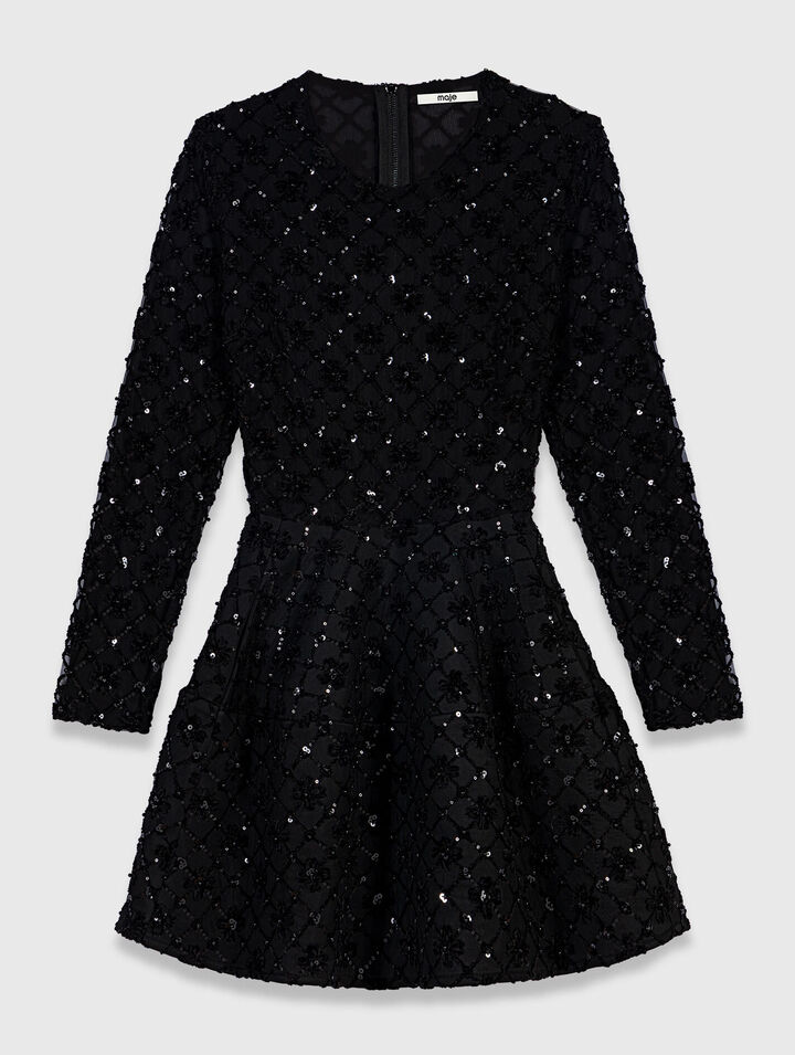 Short rhinestone velvet dress