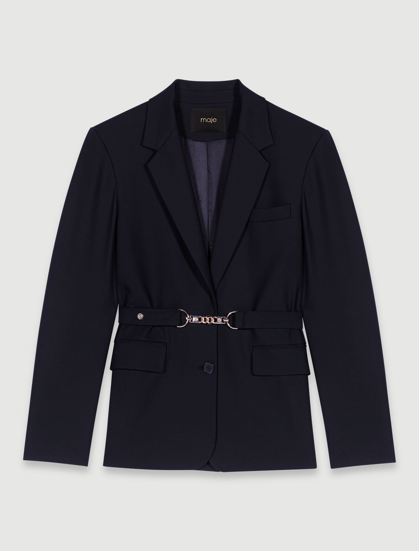 Belted suit jacket best sale