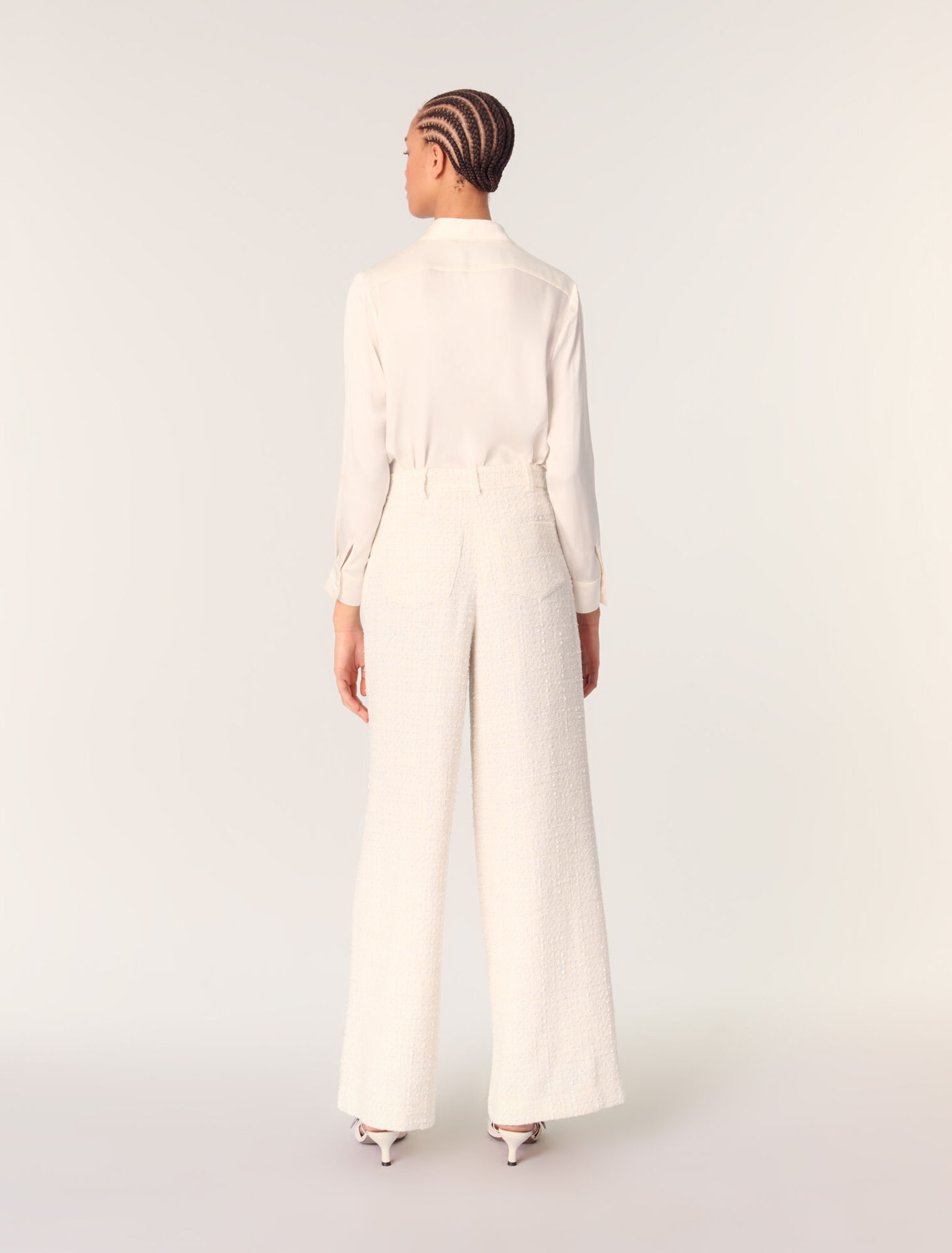 White silk shirt