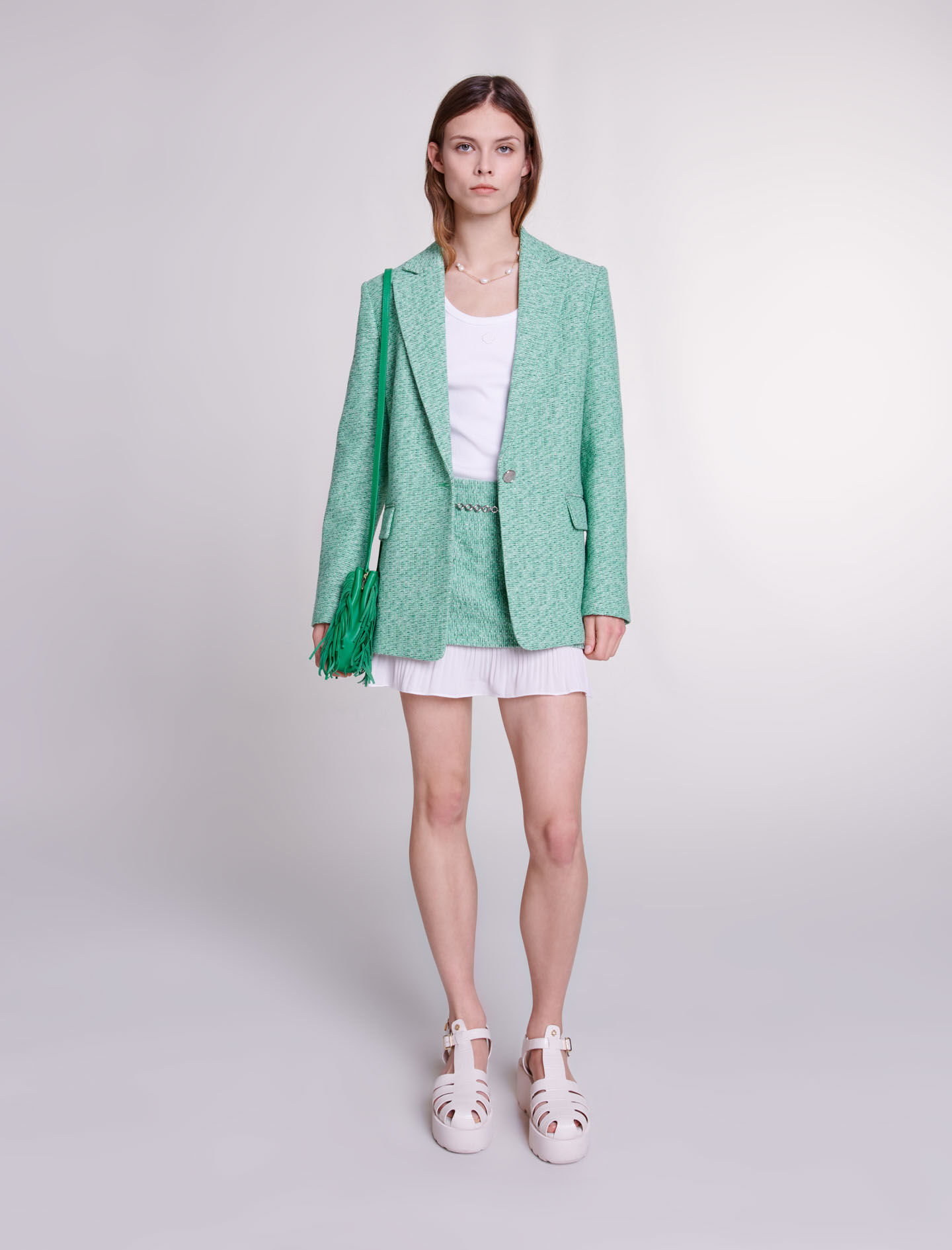 Maje visidore tweed jacket deals