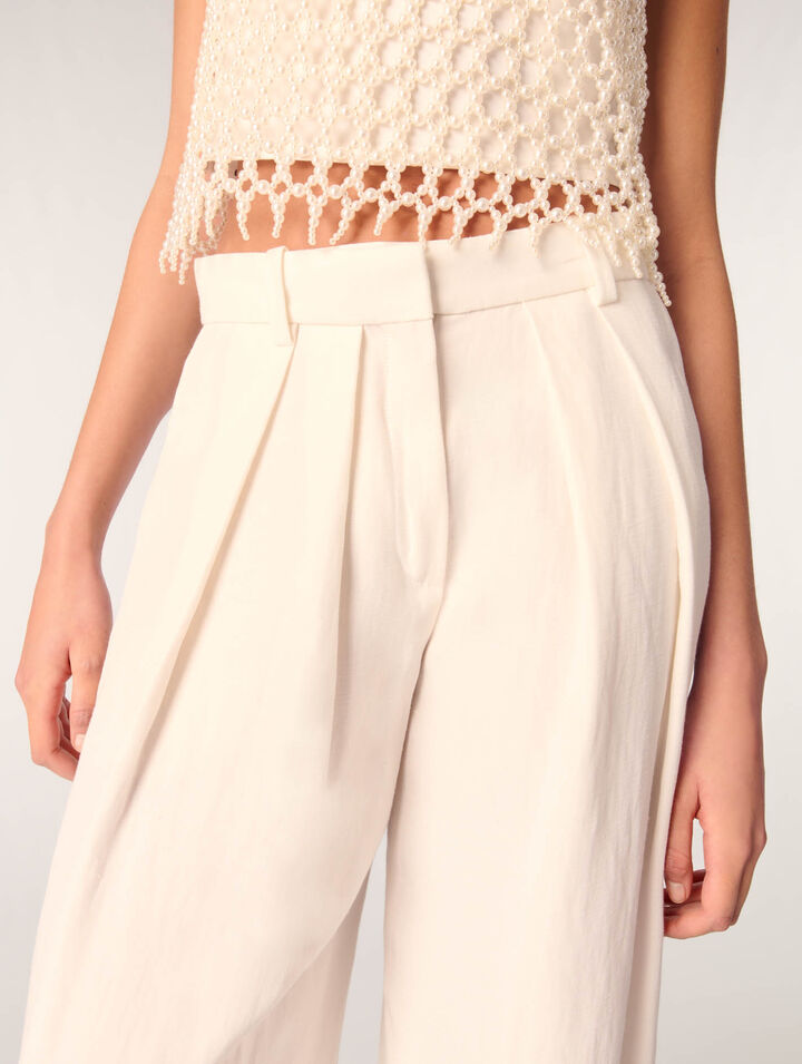 Wide-leg suit trousers