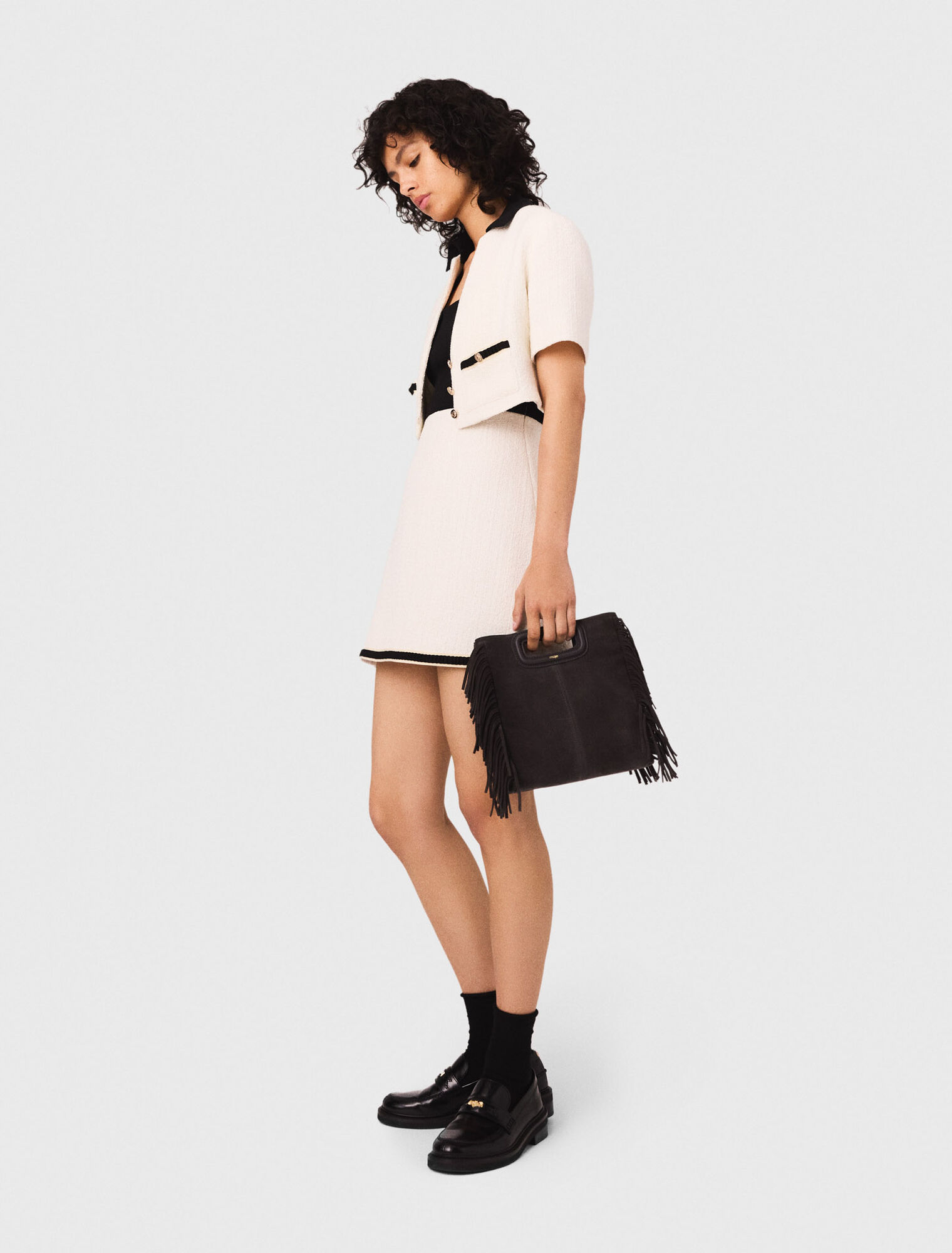 2-in-1 tweed dress