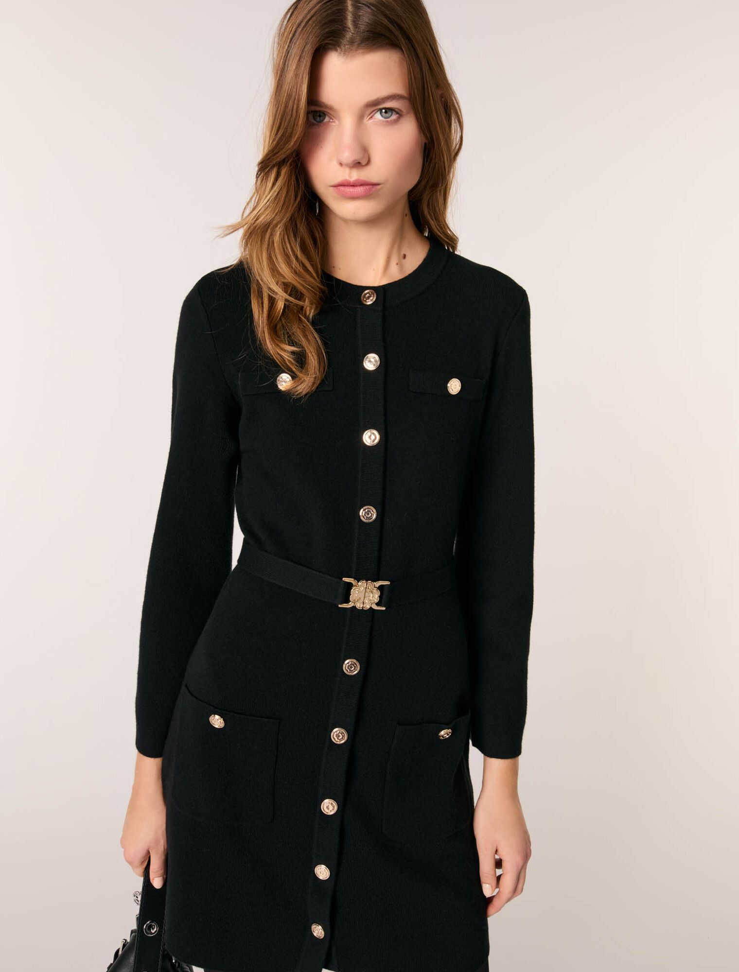 2-in-1 knit dress & removable cape