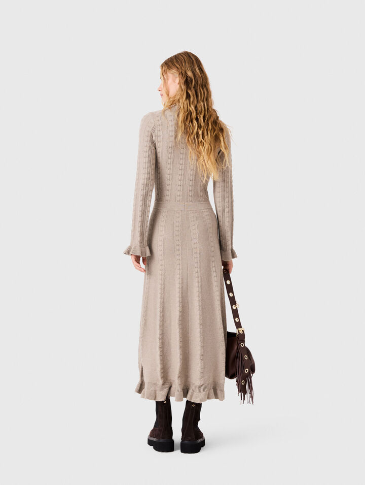 Textured knit maxi dress