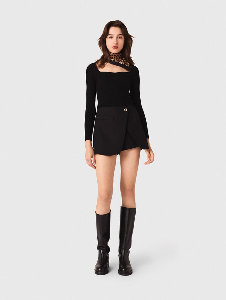 Rib knit jumper